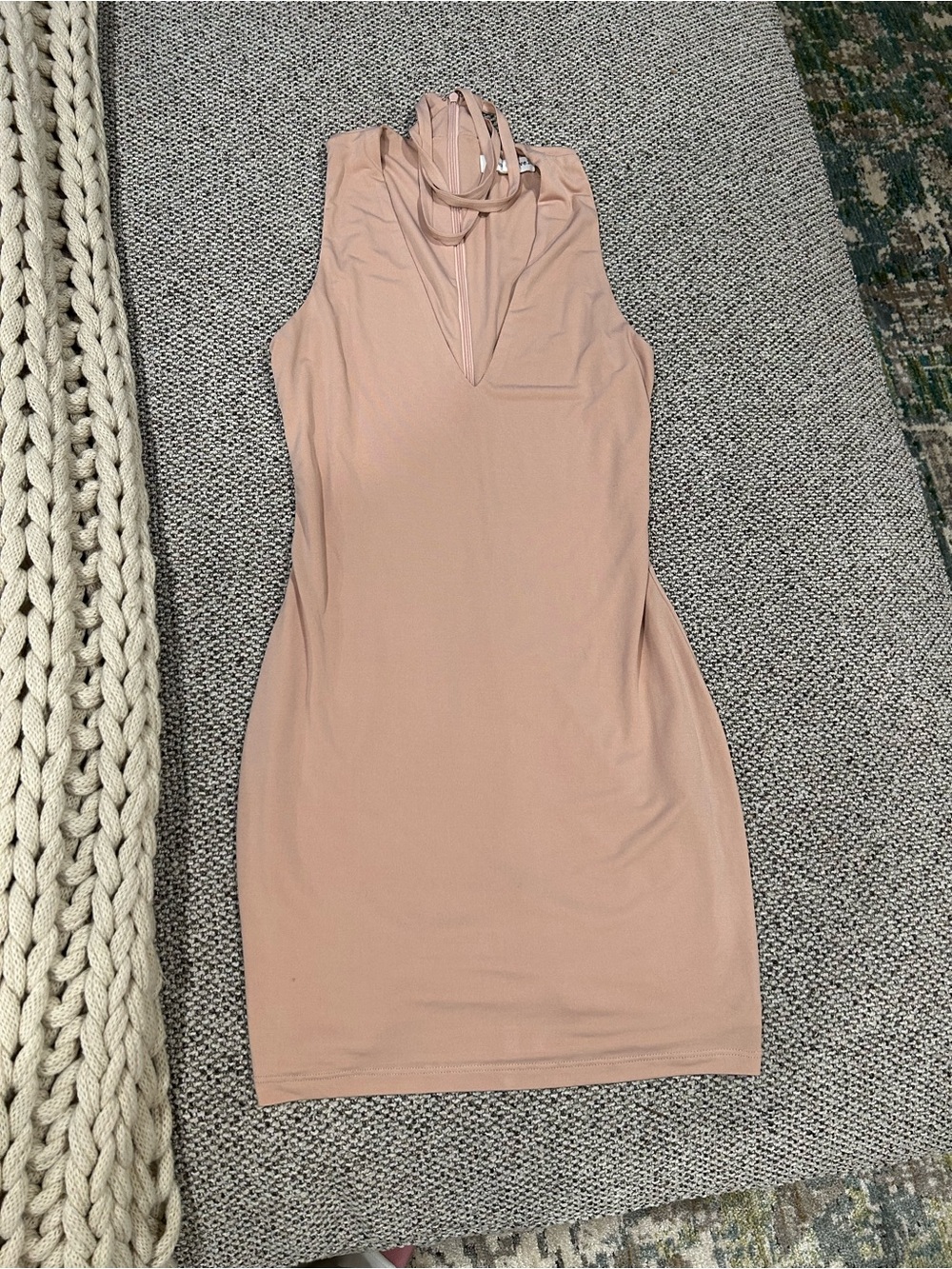 Dance & Marvel Sleeveless Mini Dress in Dusty Blush